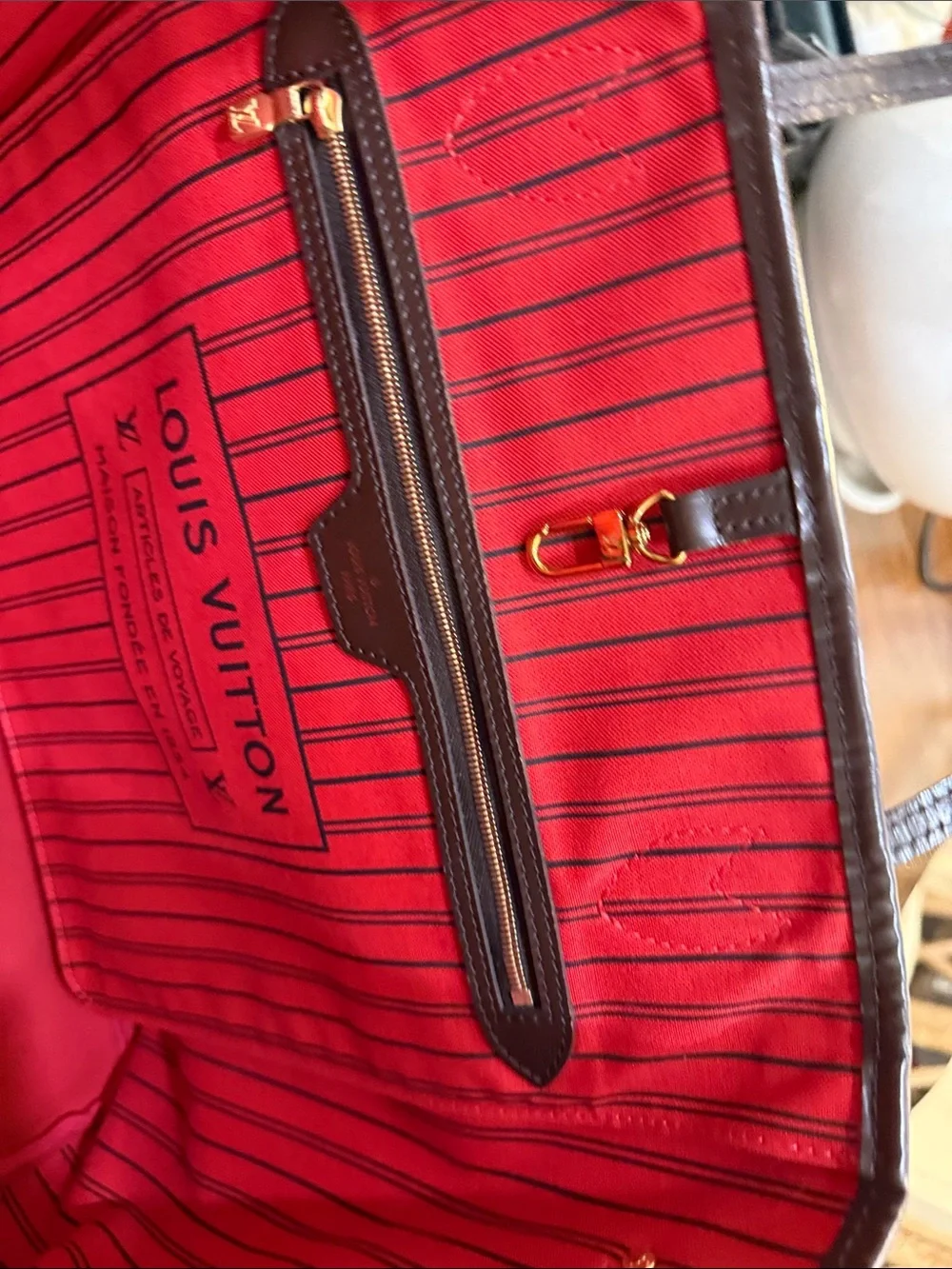 Louis Vuitton Neverfull - Damier Ebene w/ receipt, organization & authentication